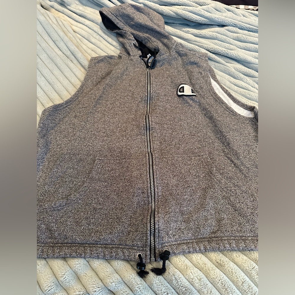 Champion Gray Hooded Vest